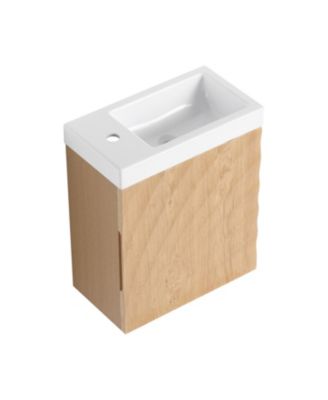 18.5" Wall-Mount Vanity, Resin Sink, Soft Close