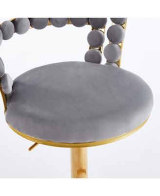 Modern Grey Bar Chairs (Set of 2) Golden Legs