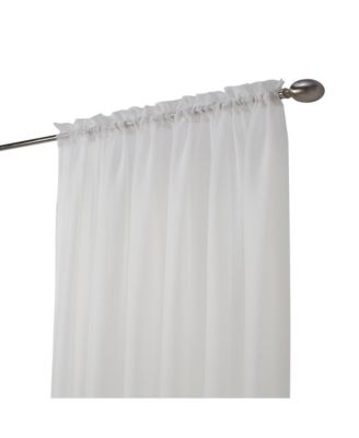Rhapsody Voile Sheer Rod Pocket Light Filtering style Allows Natural Light Flow Curtain Panel 54" x 63" Shell