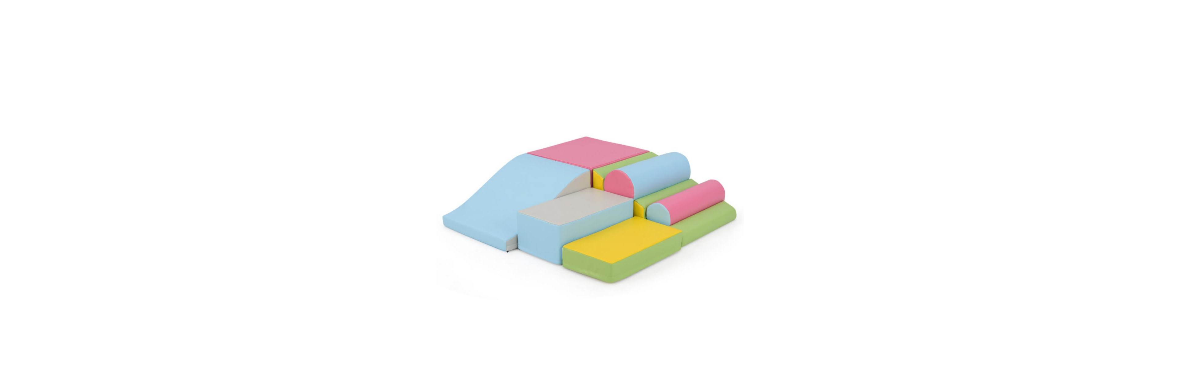 Hongge Soft Foam Climbing Block Set for Toddlers with Stackable Shapes for Active Play