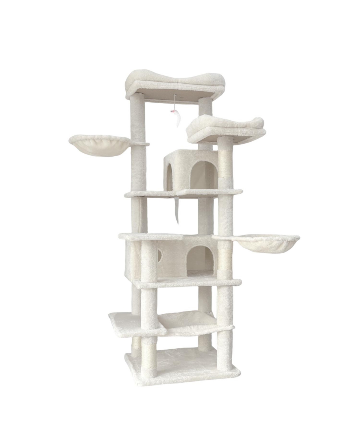 Zeus & Ruta 68 Green Multi Level Cat Tree Hammocks Hanging Basket Cave Removable Cushion