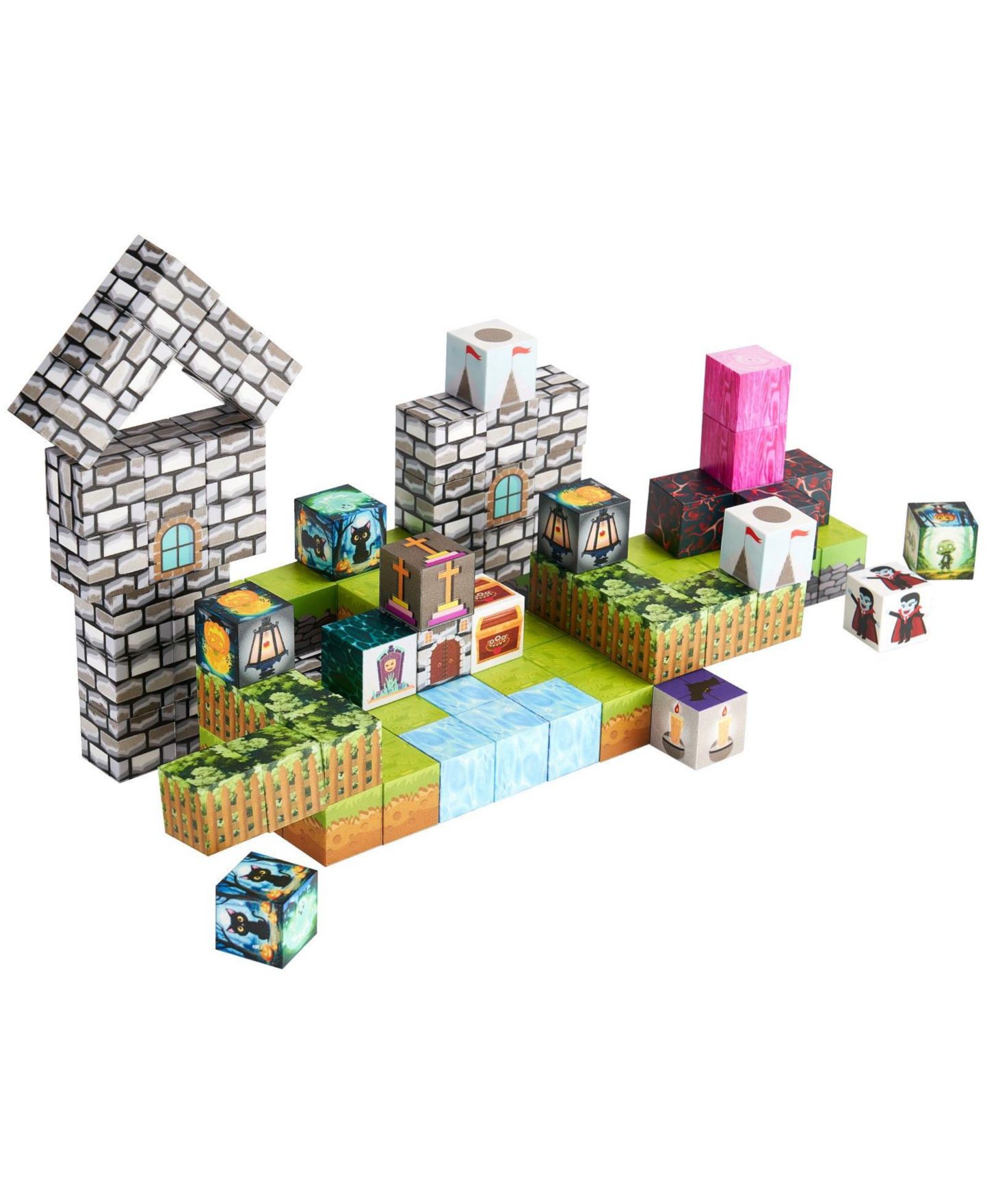 Детские конструкторы HONGGE Zombie Theme Magnetic Building Blocks 100-Piece Set, Ages 3+, цвет: Чёрный — фото 5