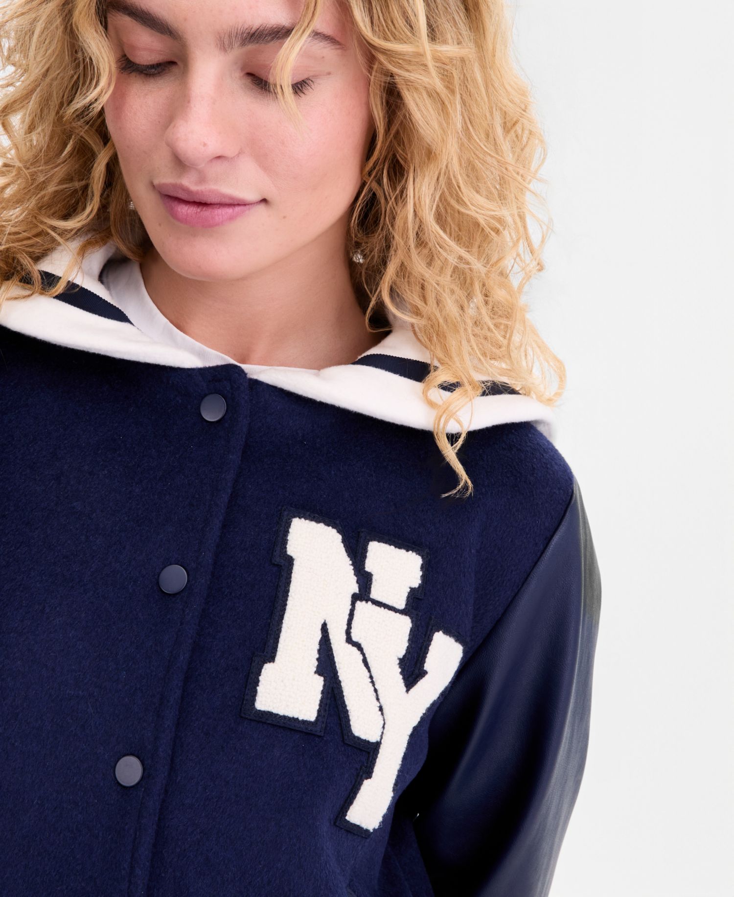 Women's Sailor-Collar Varsity Jacket