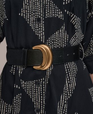 Women's Spread Collar Midi Shirt Dress