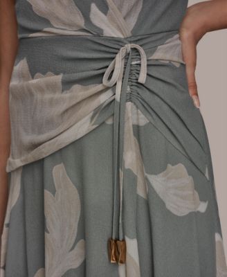 Women's Faux-Wrap Sleeveless Dress