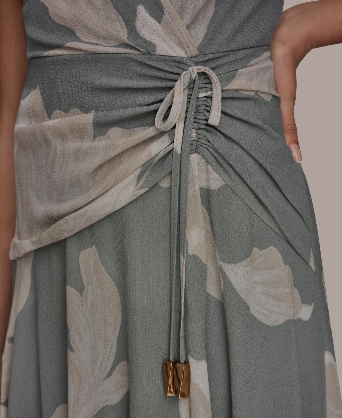 Donna Karan New York Women's Faux-Wrap Sleeveless Dress