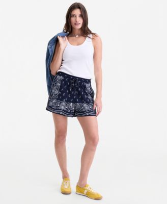 Women's Bandana-Print Pull-On Shorts