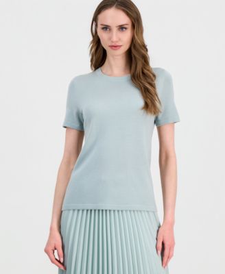 Women's Merino Wool Short-Sleeve Sweater