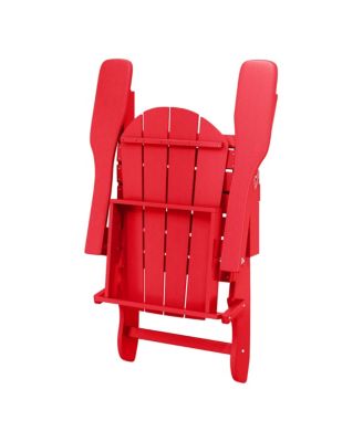 All-Weather Contoured Outdoor Poly Folding Adirondack Chair (Set of 8)