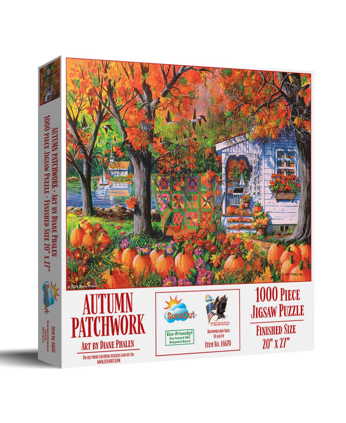 Детский пазл SunsOut Halloween Autumn Patchwork 1000 Piece Jigsaw Puzzle, Ages 15+ — фото 1