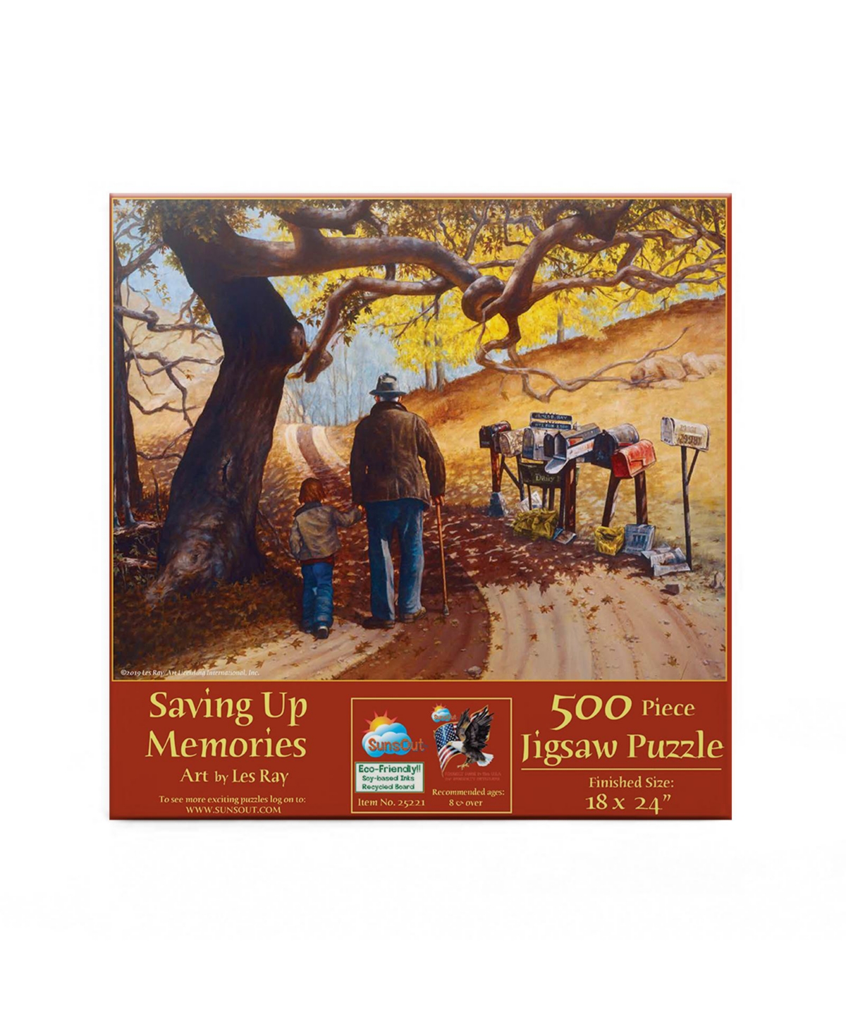 SunsOut Saving Up Memories 500 piece Jigsaw Puzzle for Adults Fathers Day