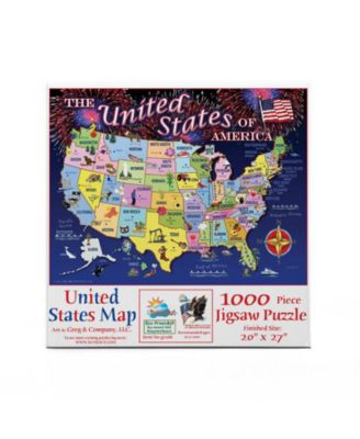United States Map 1000 piece Jigsaw Puzzle for Adults Fourth of July