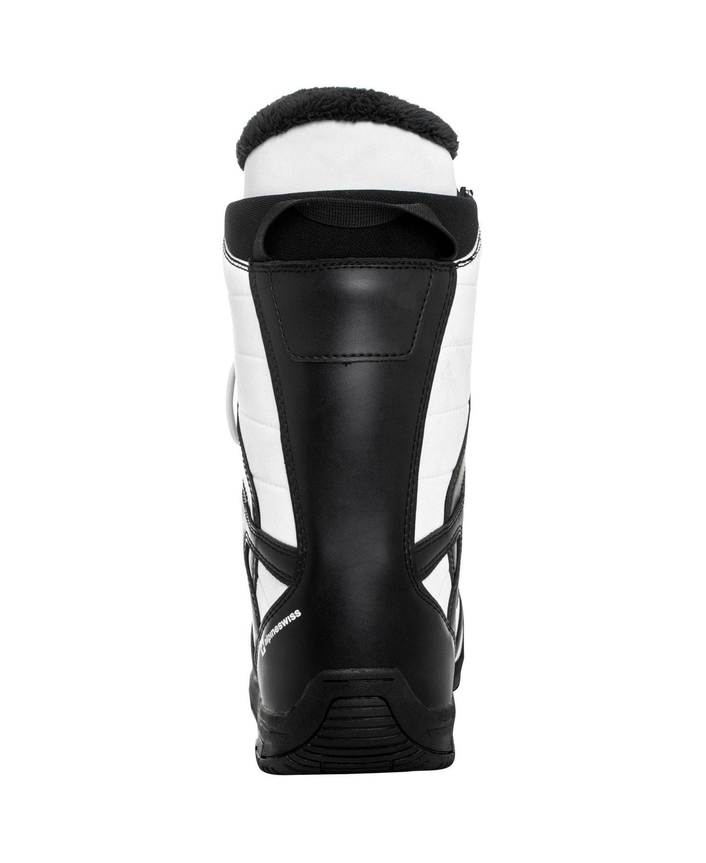 Мужские ботинки Alpine Swiss Snowboard Boots Waterproof, Custom-Fit Liner, Medium Flex for All-Mountain Riding, Winter Snow Boots, цвет: Чёрный белый — фото 4