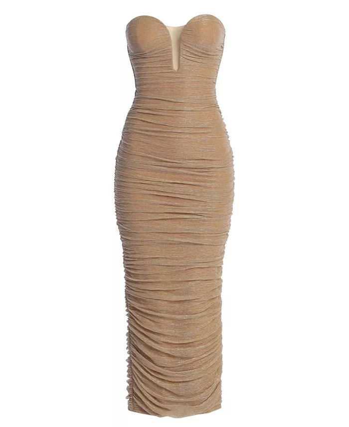 Women's Metallic Mesh Maxi Dress - thumbnail 8