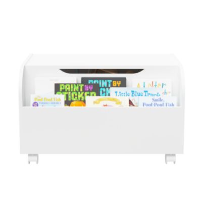Spacious MDF Toy Box with Bookshelf for Toys, Books, Arts & Crafts