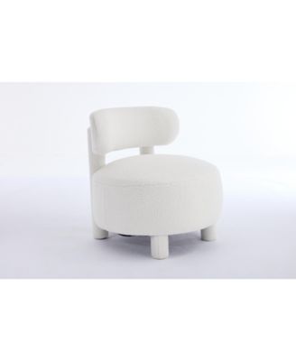 Teddy Fabric Armless Accent Chair