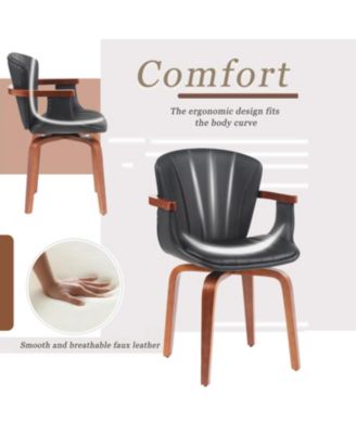 Bentwood Swivel Dining Chairs (Set of 2)