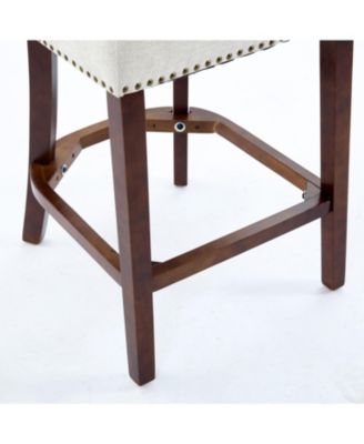 Mid Century Modern Beige Bar Stools Set of 2