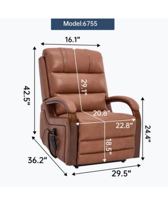 Power Leatheraire Lift Recliner w/ Heat & Massage