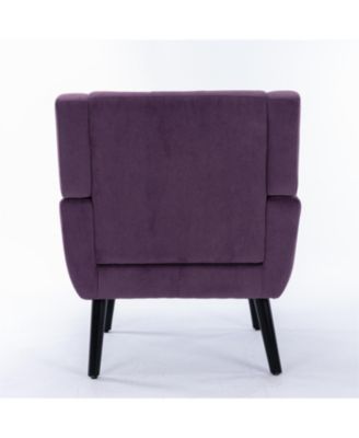 Velvet Accent Chair with Black Legs