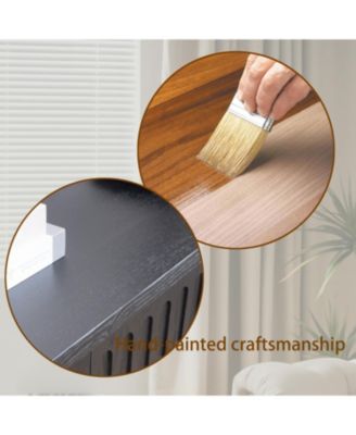 Modern Black Console Table with 4 Drawers – 59.2" Entryway Table with Storage