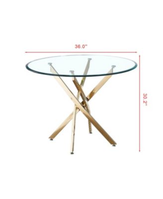 Streamdale Ultramodern Round Glass Dining Table for Stylish Dining