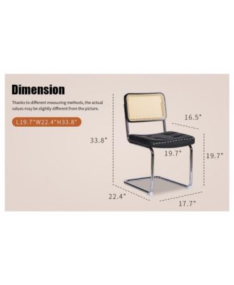 Faux Leather Rattan Accent Chairs (Set of 2), Breuer-Designed