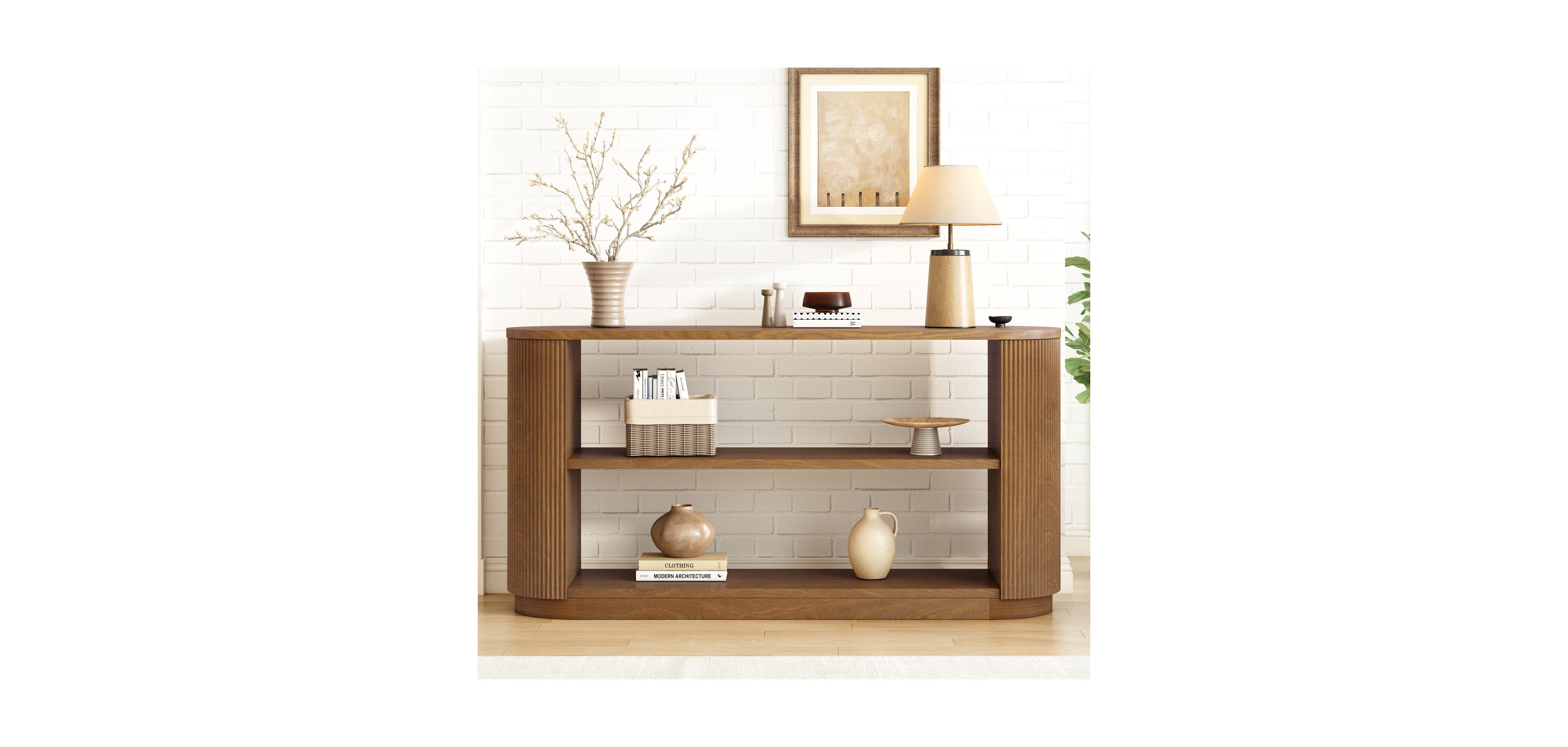 Streamdale Furniture Slim Console Table with Shelf