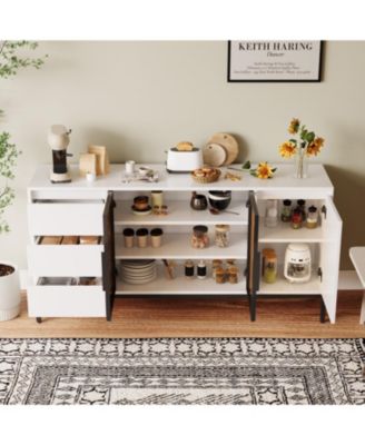 Buffet Cabinet with Storage White