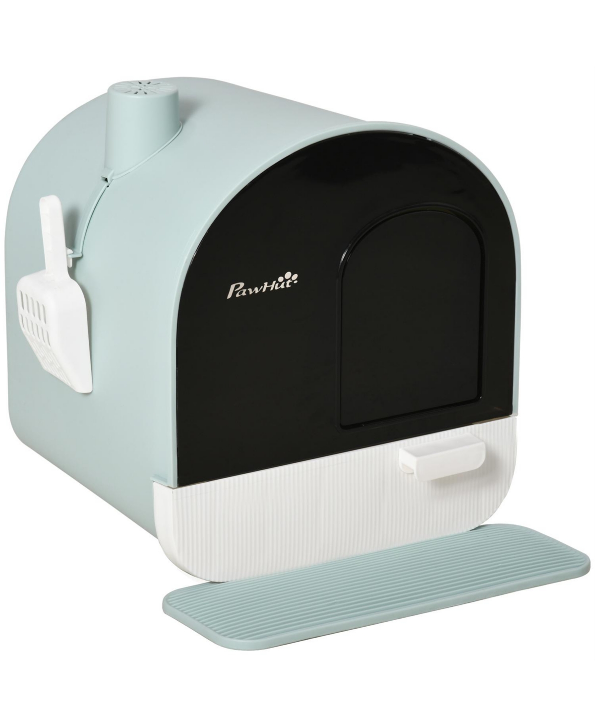 Aostirmotor Green Covered Cat Litter Box with Lid