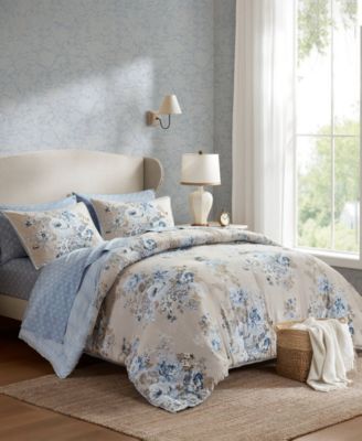 Heather Vintage Floral 7-Pc. Comforter Set, Queen