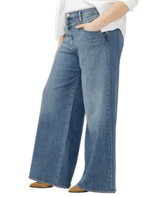 Plus Size Ultra Wide Leg High Rise Jeans