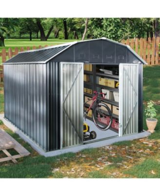 10&#39;x12&#39; Metal Storage Shed with Lockable Doors