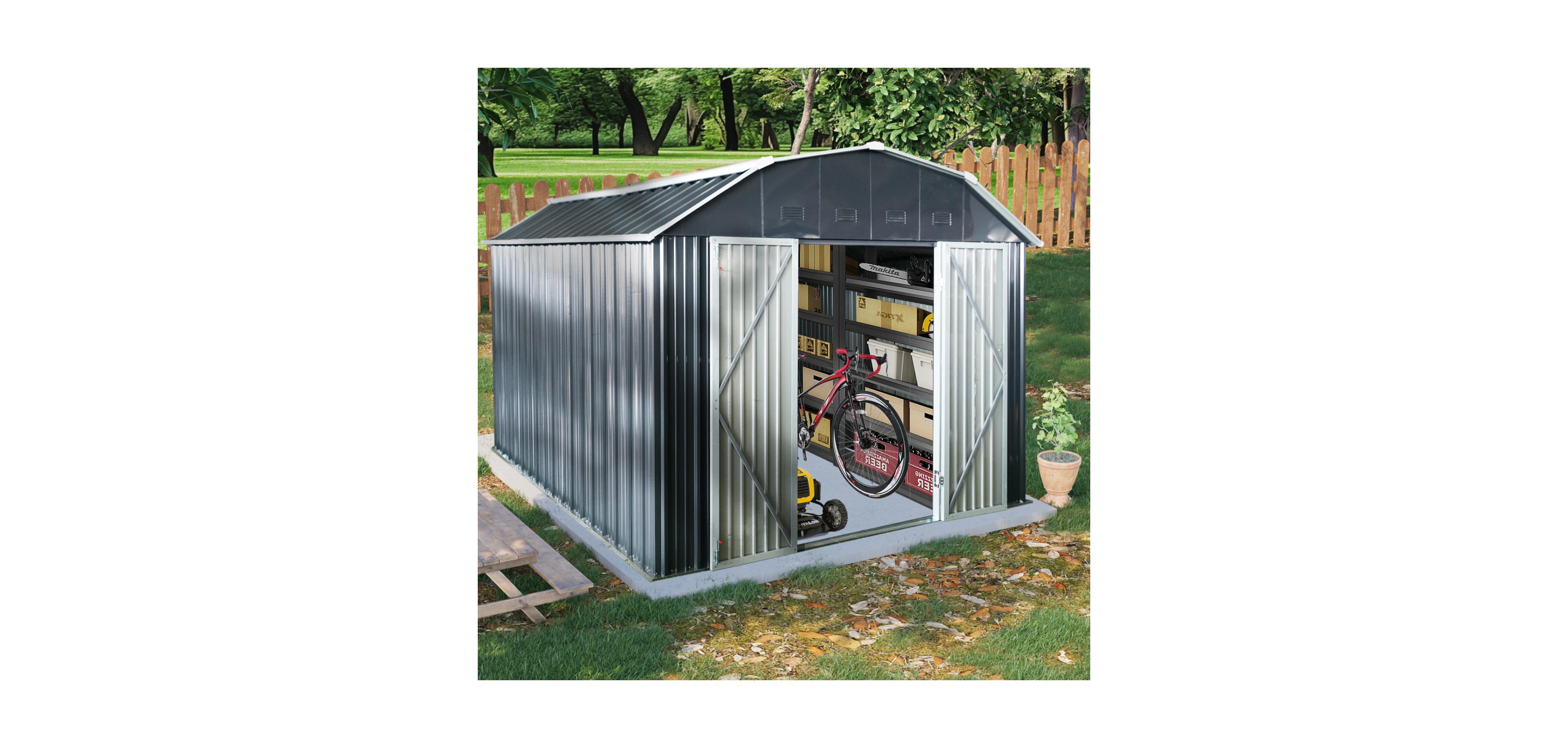 Streamdale Furniture 10'x12' Metal Storage Shed with Lockable Doors