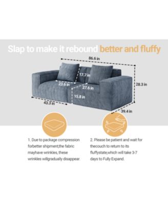 Belfin Modular Sectional Sofa Bed - Chenille Fabric Gary