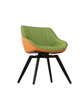 Medieval Modern Dining Chairs Set of 2(Green & Orange)
