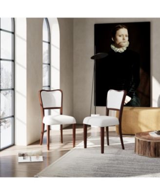 Walnut Upholstered Dining Chairs (Set of 2)