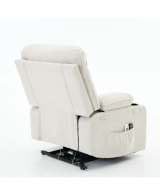 Streamdale Ivory Remote-Controlled Heating and Massage Assistive Recliner for Seniors
