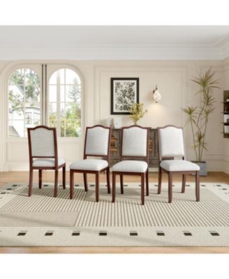 Farmhouse Upholstered Dining Chairs Set of 4