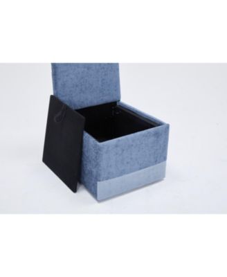 Linen Upholstered Armless Dining Chair with Storage