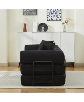 Folding Sofa Bed 78.5" Convertible Couch with Pillows
