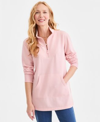 Women's Luxsoft Fleece Quarter-Zip Tunic Sweatshirt