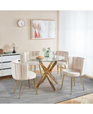 Mid-Century Glass Top Dining Set