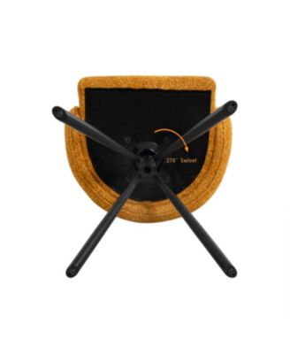 Swivel Orange Upholstered Chairs (Set of 2)