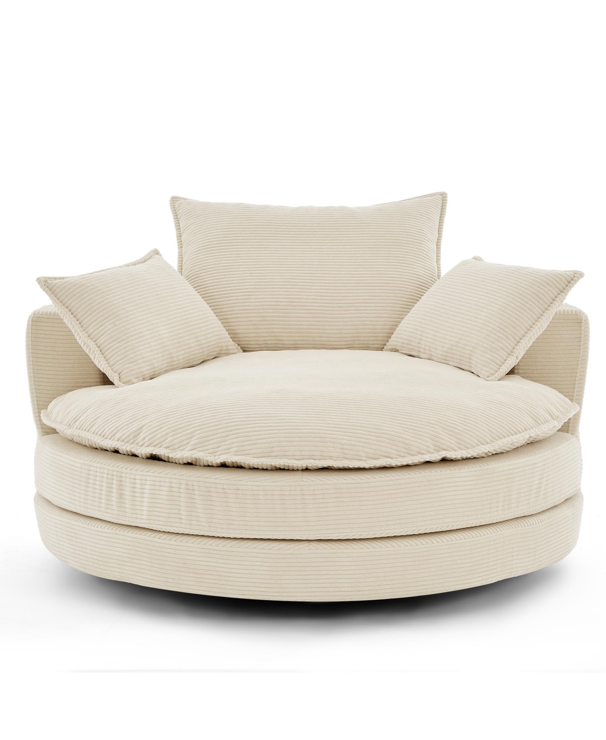 Streamdale Furniture Streamdale Swivel Barrel Chair with Pillows