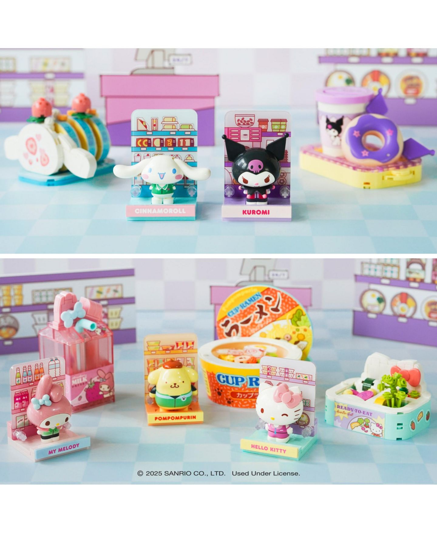 Детские конструкторы Hamee Hello Kitty and Friends Konbini Building Block Set, Ages 14+, цвет: Cinnamoroll Sugar Roll — фото 7