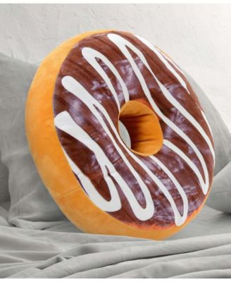 Reversible Photoreal Donut Decorative Pillow, 16" Round