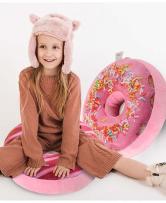 Reversible Photoreal Donut Decorative Pillow, 16" Round