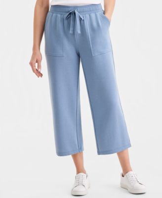 Women's Luxsoft Wide-Leg Cropped Sweatpants