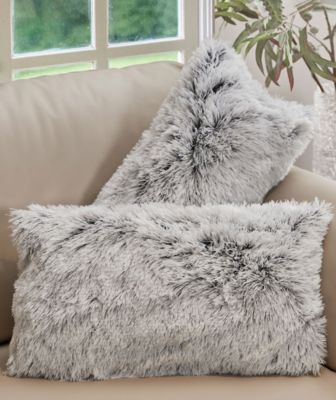 Shaggy 2-Pack Decorative Pillows, 12" x 20"